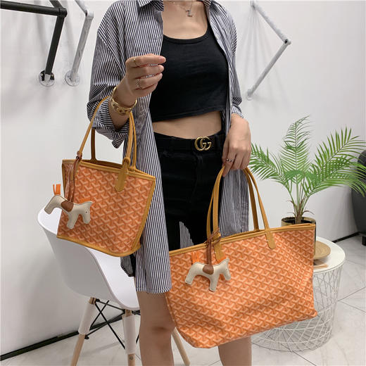 ASN-s0076王菲同款手拎包 韩国东大门涂鸦狗牙包购物袋菜篮子手提子母包 商品图2
