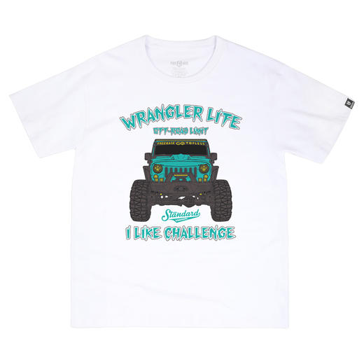 [59.9一件] 自由基地牧马人越野趣味潮流T恤短袖圆领宽松体恤夏季全棉情侣衫MT-1633 商品图3