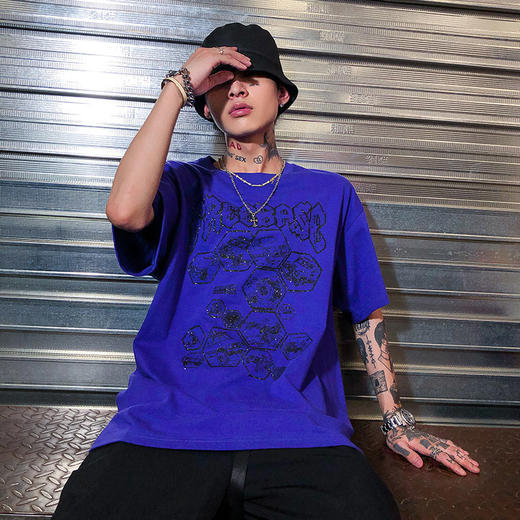 [59.9一件]freebase夏季新款男装个性越野车印花半袖纯棉松身日常潮流T恤衫 MT-1628 商品图3