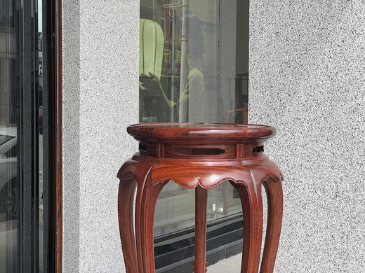 红桥红  家具严选  缅甸花梨（大果紫檀）  【104 五腿梅花式 香几】 商品图2