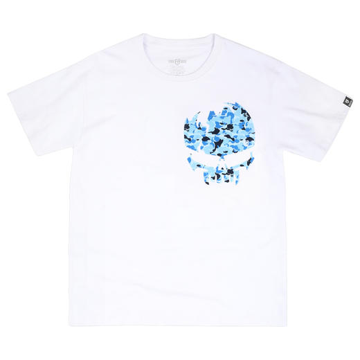 [59.9一件] 自由基地夏季宽松款圆领短袖T恤骷髅迷彩图案高街朋克风MT-1632 商品图4