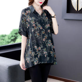 AHM-yjr8353新款时尚印花翻领衬衫