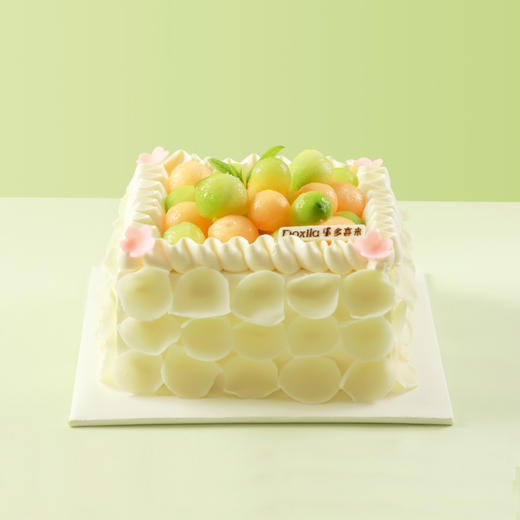 翡翠蜜瓜蛋糕浅浅玉露浮于蜜瓜之上感受春天的气息