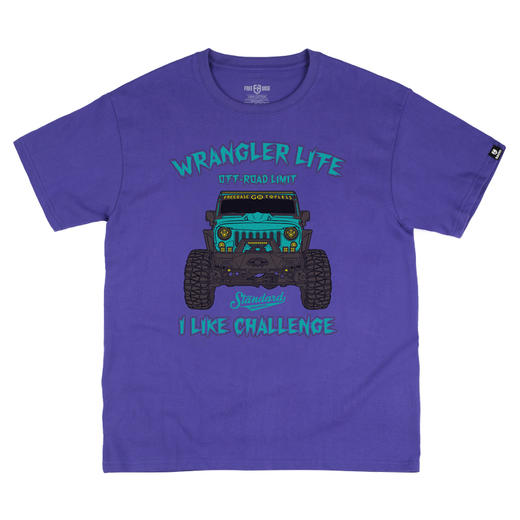 [59.9一件] 自由基地牧马人越野趣味潮流T恤短袖圆领宽松体恤夏季全棉情侣衫MT-1633 商品图2