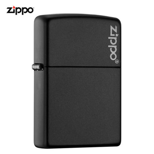 ZIPPO芝宝打火机 黑哑漆商标218ZL 商品图0