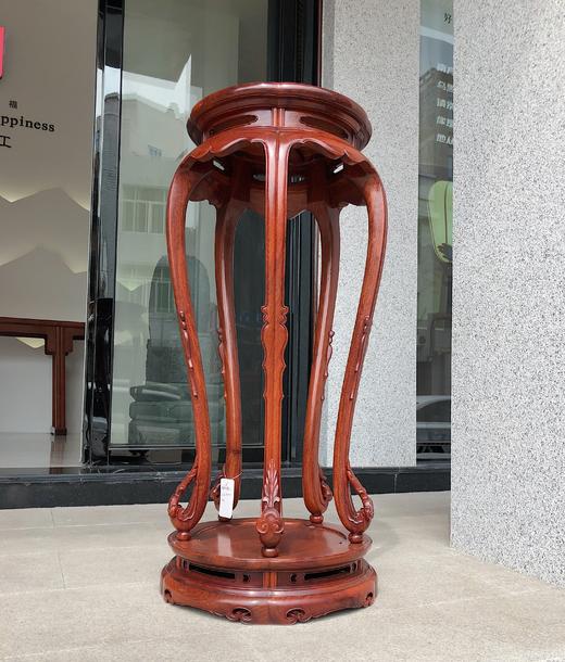红桥红  家具严选  缅甸花梨（大果紫檀）  【104 五腿梅花式 香几】 商品图1