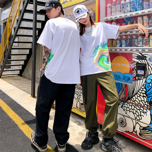 [59.9一件]2020新款夏季宽松大码纯棉潮流创意思维高清数码印花短袖个性T恤 MT-1620 商品图3