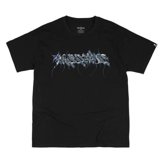 [59.9一件]自由基地未来科技感金属字体印花T欧美摇滚高街潮流短袖宽松体恤MT-1623 商品图6