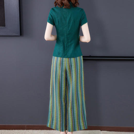 AHM-spgpz2159民族风复古棉麻汉服套装 商品图2