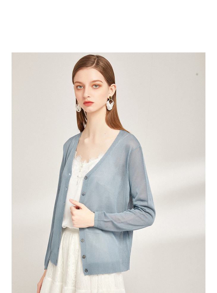 原价429特卖价65欧昵雪女装专场后背镂空休闲宽松针织衫w8839ouyw