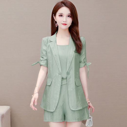 YWE-HSY-X2A016A夏新款修身气质天丝三件套 商品图1