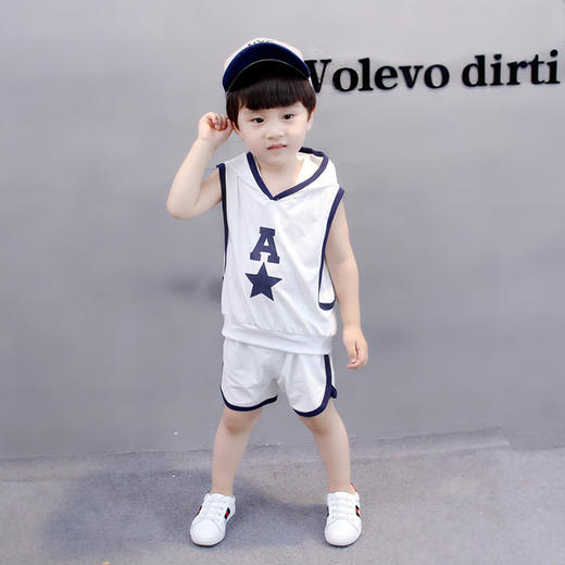 SBL-TCZ810童装背心套装    无袖男童运动衣服 商品图0