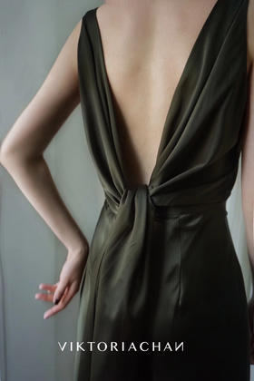 Viktoria Chan | AW19030 Vivian Knot Silk Dress [真丝无袖连衣裙]