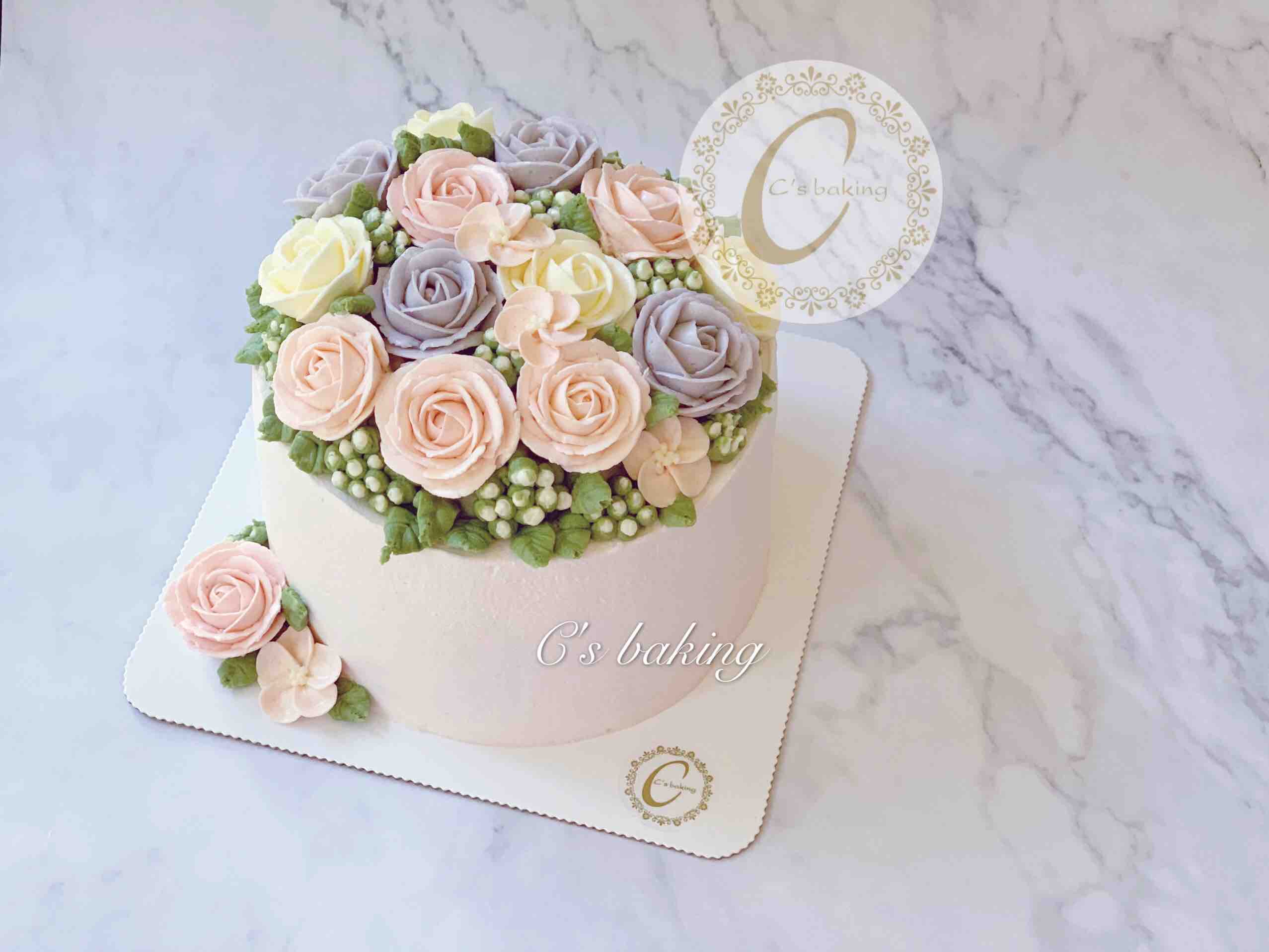 韩式裱花 E款 水果忌廉蛋糕（默认自提，收费配送请联系客服）