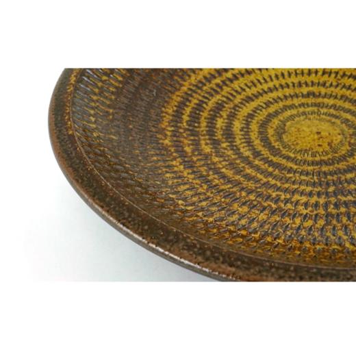 太田哲三窑 | 飞刨纹碟 | 黄 商品图2