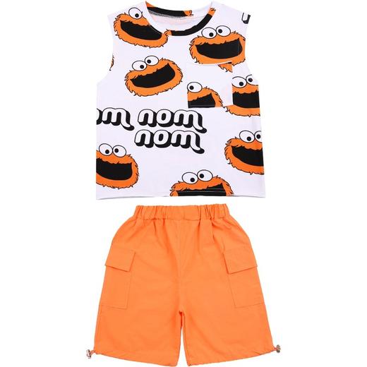 XR-475A夏新款儿童运动套装 卡通无袖背心中小童韩版潮 商品图4