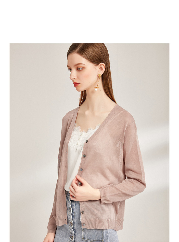 原价429特卖价65欧昵雪女装专场后背镂空休闲宽松针织衫w8839ouyw