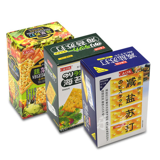 C&OK咸味饼干减盐/野菜/海苔味苏打饼干 商品图0