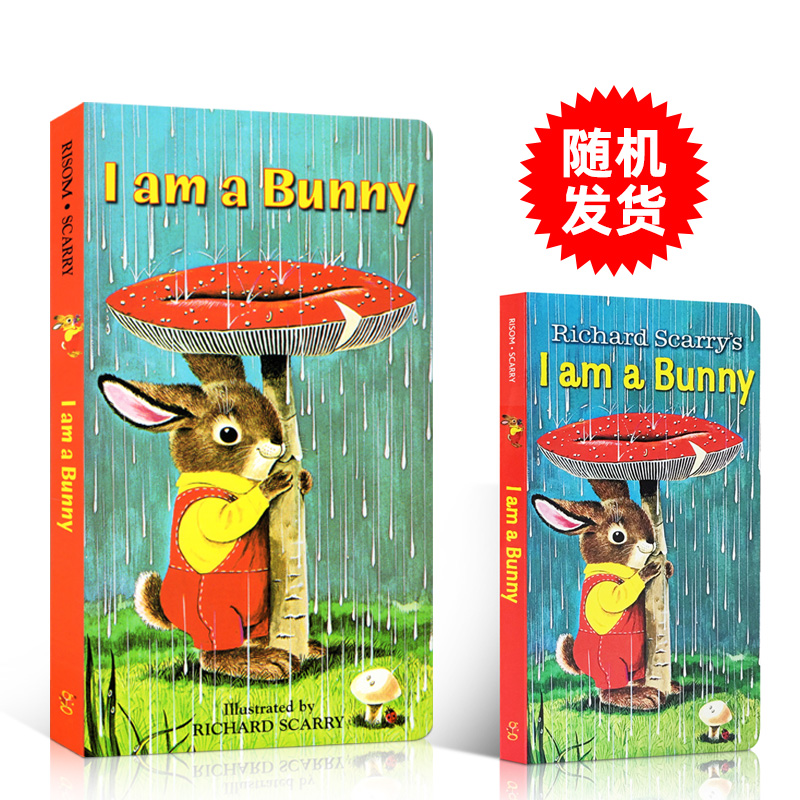 进口原版 I am a Bunny 我是一只兔子 儿童早教启蒙纸板书 送音频