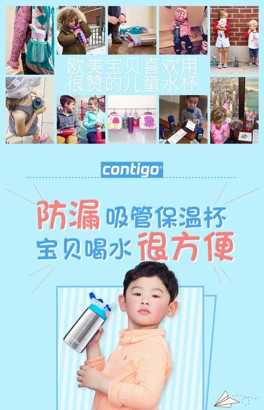 Contigo小发明家儿童保温吸管杯（光板）-紫色 400mlJPY带授权招加盟代理 商品图1