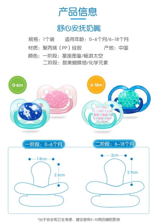 布朗博士舒心安抚奶嘴一只装0-6M/6-18MJPY带授权招加盟代理 商品图2