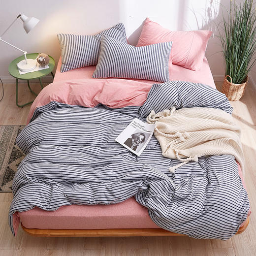 良品汇馆 | 天竺棉 条纹四件套 无印风格（多颜色 多尺寸） 商品图3