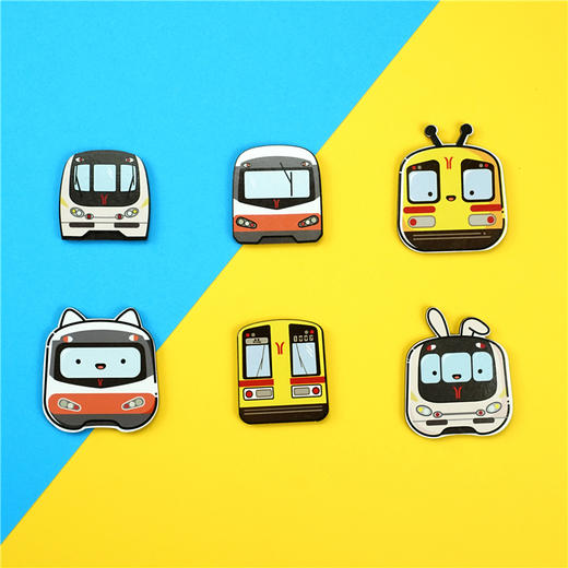 广州地铁q版列车冰箱贴套装(6个/套)