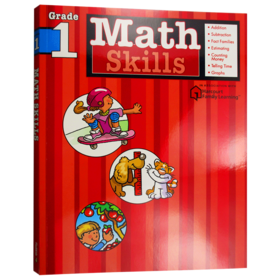 Flash Kids 数学技巧1年级 英文原版 Math Skills Grade 1 美国英语教材教辅练习册 Harcourt Family Learning 家庭英文学习哈考特