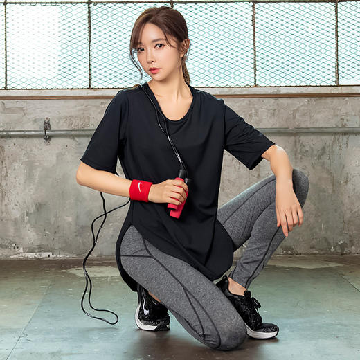 XX-9339瑜伽服女三件套  跑步健身休闲专业大码训练服 商品图2