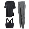 XX-9339瑜伽服女三件套  跑步健身休闲专业大码训练服 商品缩略图4