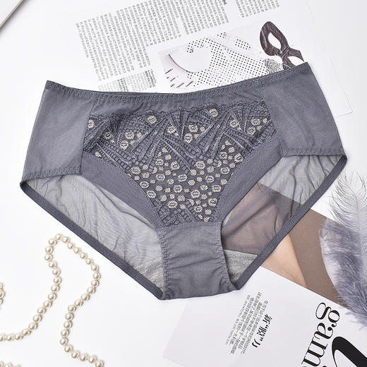 【拍5条99元】皇家丽美男女内裤中腰高腰莫代尔无缝内裤女士蕾丝三角裤男士加大码 商品图2