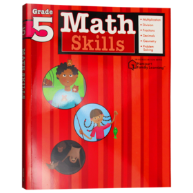 Flash Kids 数学技巧5年级 英文原版 Math Skills Grade 5 美国英语教材教辅练习册 Harcourt Family Learning 家庭英文学习
