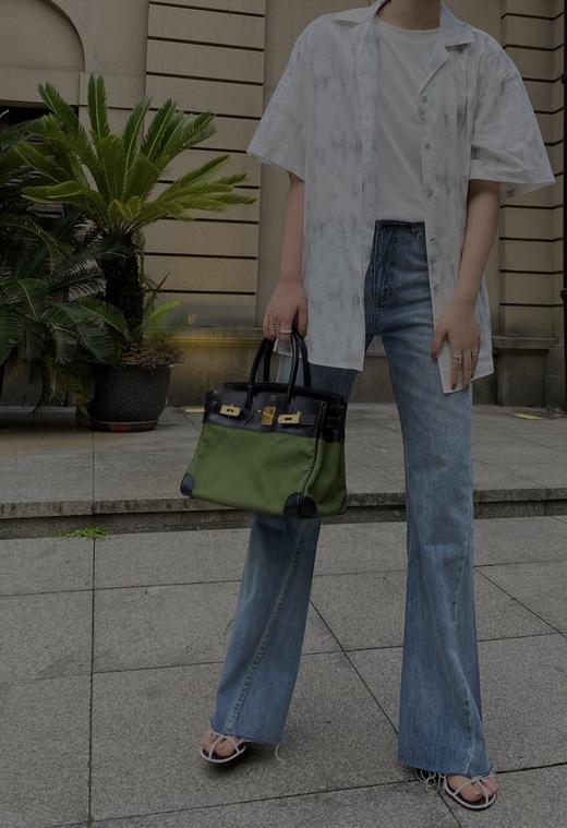 HIDEMI "我们做印花"无尽夏 印花长绒棉简约衬衫套装 短袖衬衫/短裤/阔腿九分裤 商品图10