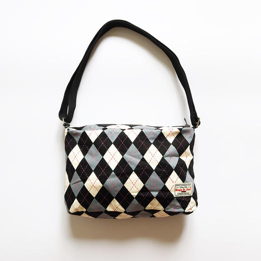 HUJI祤集Sling斜挎包插画英伦菱形格纹 商品图5