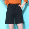 PDD-MHY200713新款时尚优雅气质纯棉松紧腰宽松五分短裤TZF 商品缩略图1