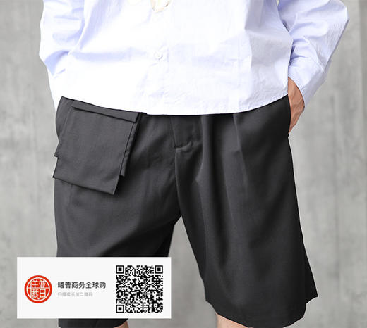 口袋西裤 西服爽滑透氣面料 男款短裤 商品图5