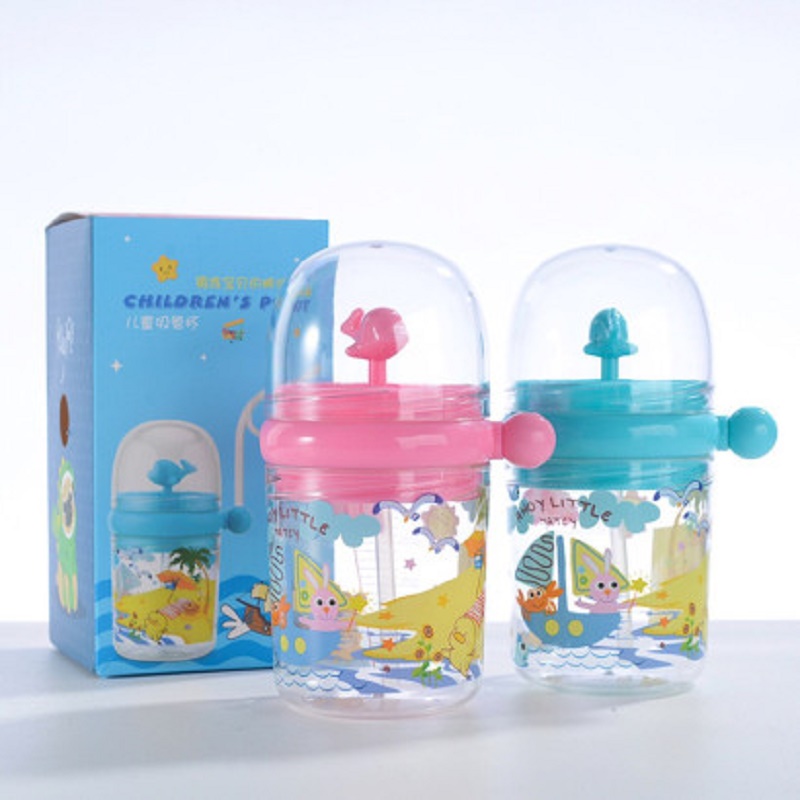 水尚良品 趣味鲸鱼喷水杯 吸管杯水杯 tritan材质 250ML彩盒装混发JPY带授权招加盟代理