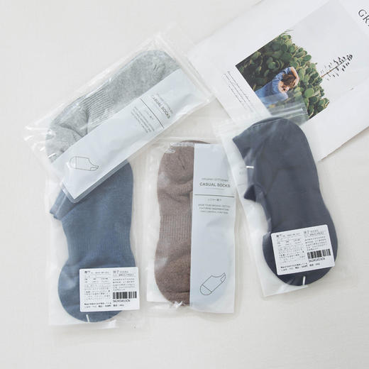 良品汇馆 | 男士全棉纯色隐形袜 亲肤舒适 弹力橡筋 商品图4