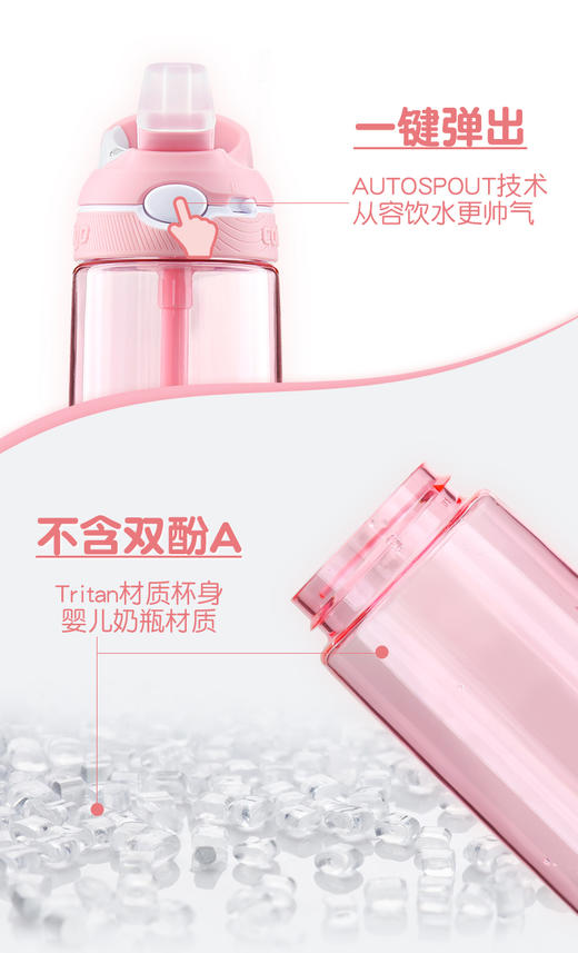 美国康迪克Contigo 儿童锁扣防漏运动吸管杯450mlJPY带授权招加盟代理 商品图2