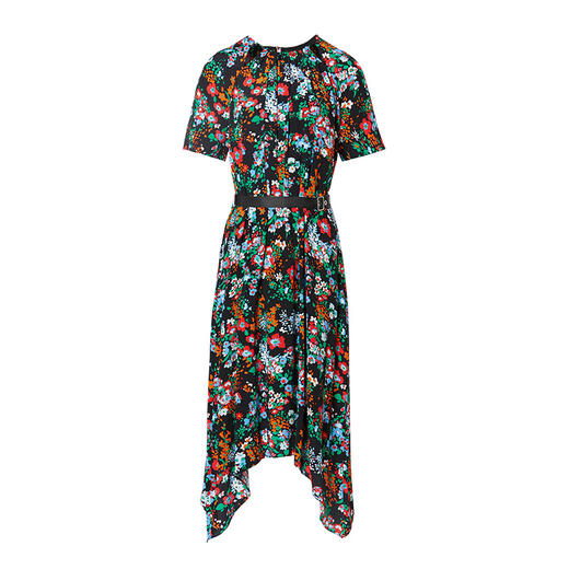 VIMAGE纬漫纪秋季新款镂空挂脖圆领复古印花收腰连衣裙女显瘦V1407008 商品图4