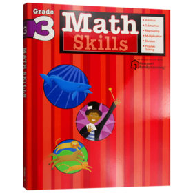 Flash Kids 数学技巧3年级 英文原版 Math Skills Grade 3 美国英语教材教辅练习册 Harcourt Family Learning 家庭英文学习哈考特