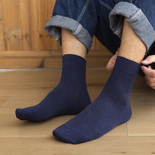 良品汇馆 | 全棉纯色男士五分袜 优质纺精梳棉 舒适体验 4双装 商品图4