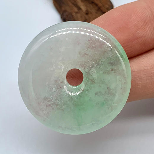 派瑞翡翠 翡翠平安扣 糯冰种 飘花 商品图3