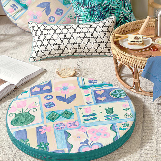 全棉棕榈坐垫打坐垫圆形棕榈坐垫 商品图1