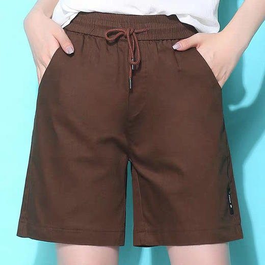 PDD-MHY200713新款时尚优雅气质纯棉松紧腰宽松五分短裤TZF 商品图4