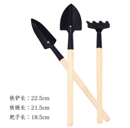 [园艺资材] 种植三件套（小铁铲、小铁耙、小铁锹） 商品图0