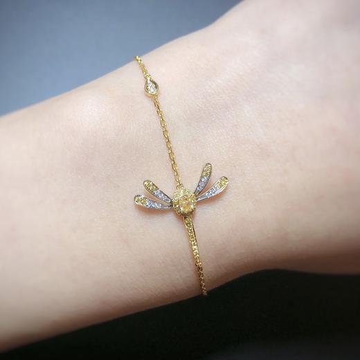 「蜻蜓」黄钻手链0.07克拉主石黄钻0.21克拉配钻1.79克18K金 商品图4