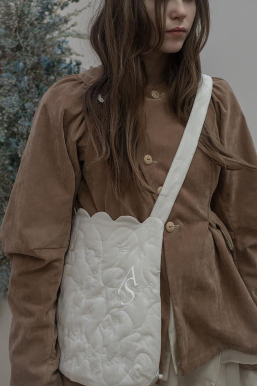 Renlisu 暮白色提花棉质斜挎包 商品图2