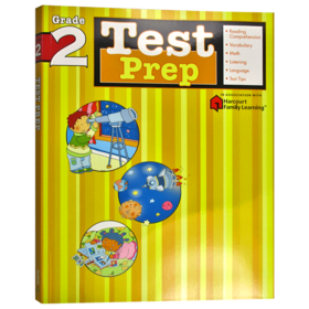 Flash Kids 预测卷二年级 英文原版 Test Prep Grade 2 英语测试练习 Harcourt Family Learning 小学英语教材教辅练习册 哈考特