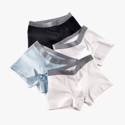 良品汇馆 | 男士精梳棉内裤撞色款 50S高织精梳棉（三色一组） 商品图1